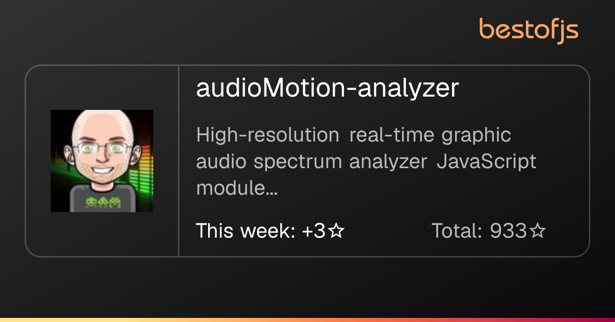 Best of JS • audioMotion-analyzer