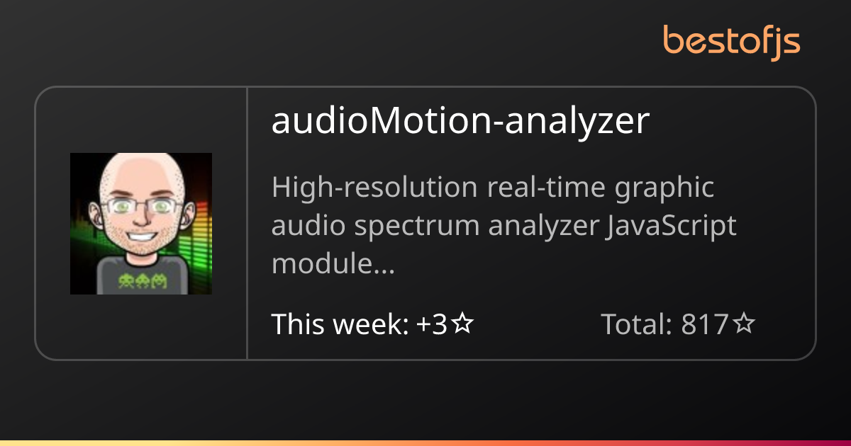 Best of JS • audioMotion-analyzer