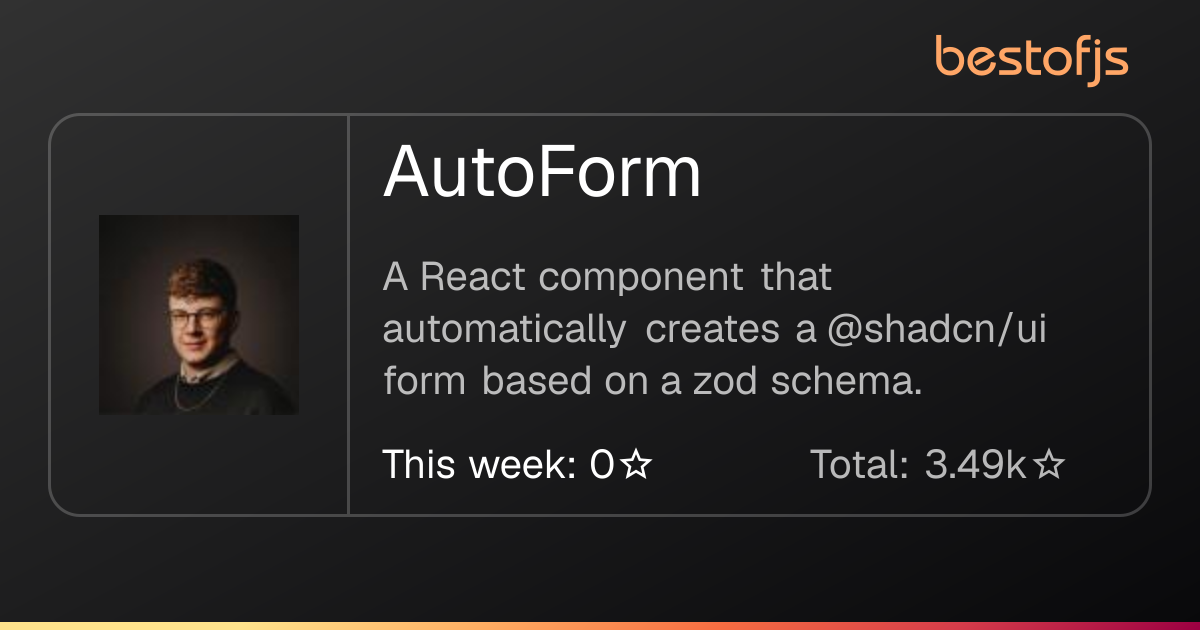 Best of JS • AutoForm