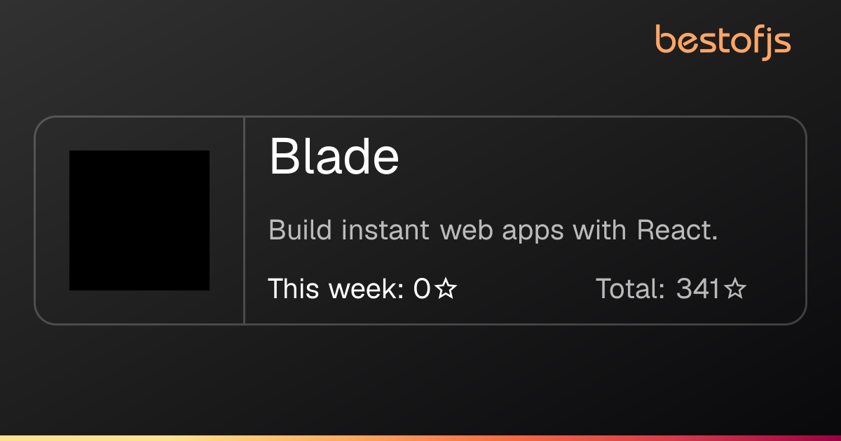 Best of JS • Blade
