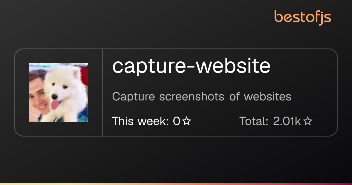 Best of JS • capture-website