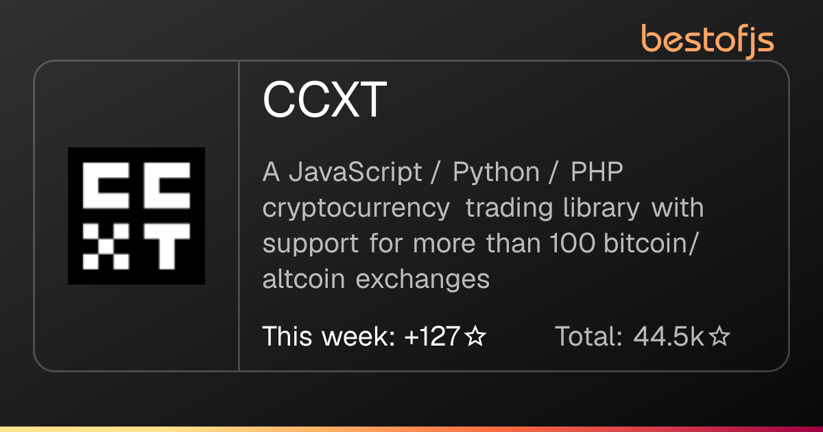 Best of JS • CCXT