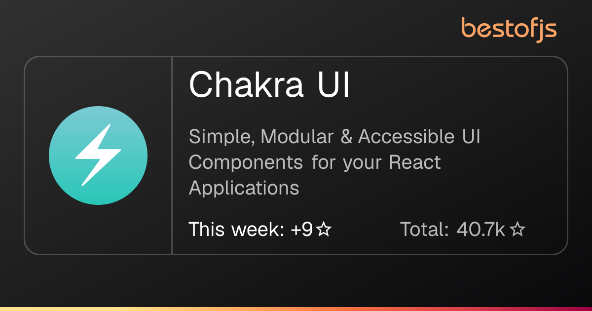 Best of JS • Chakra UI