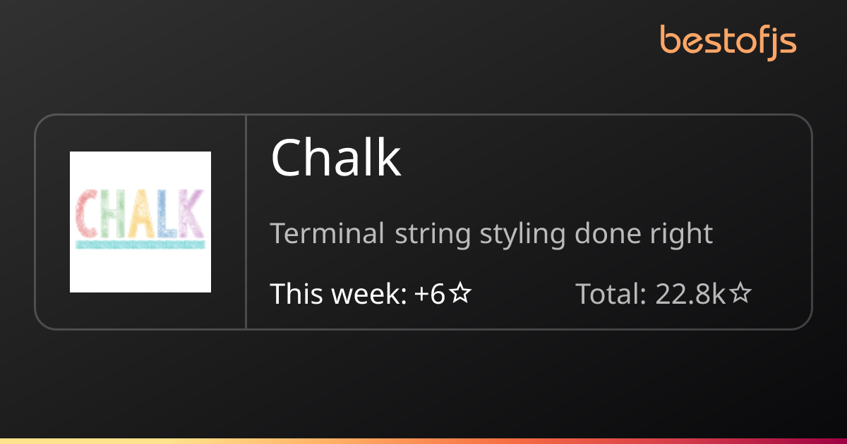 Best of JS • Chalk