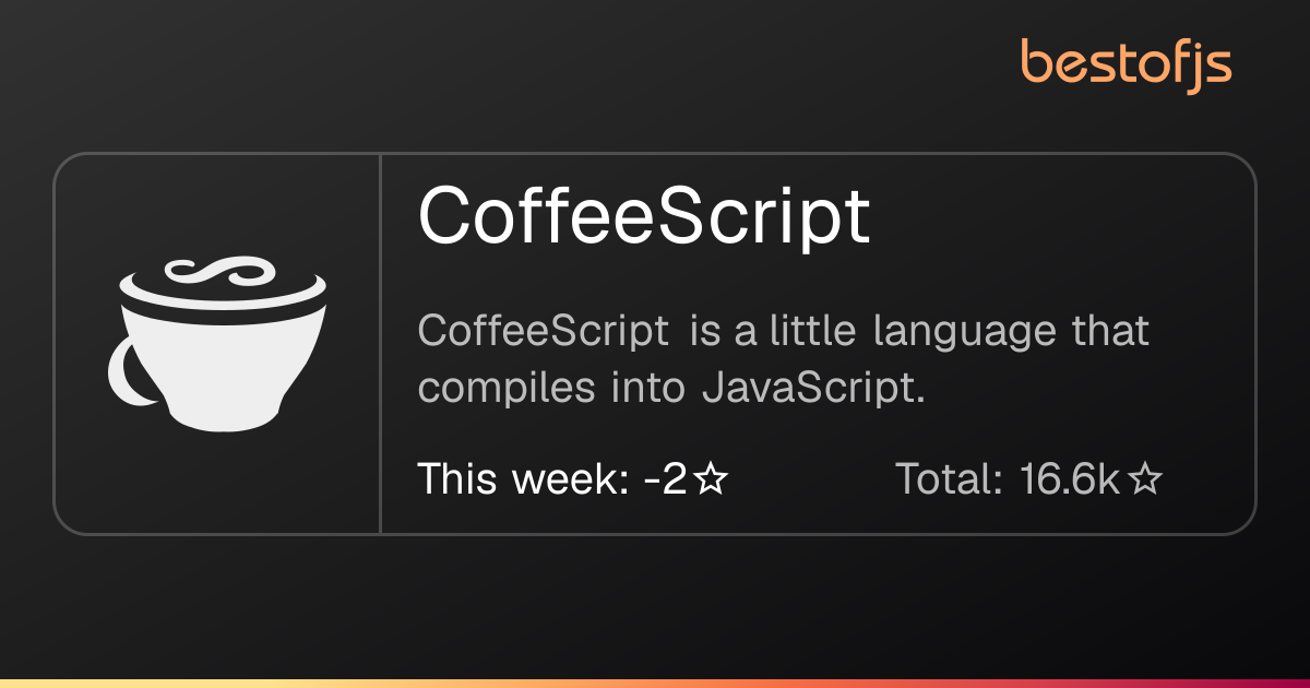 Best of JS • CoffeeScript