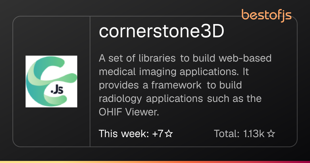 Best of JS • cornerstone3D