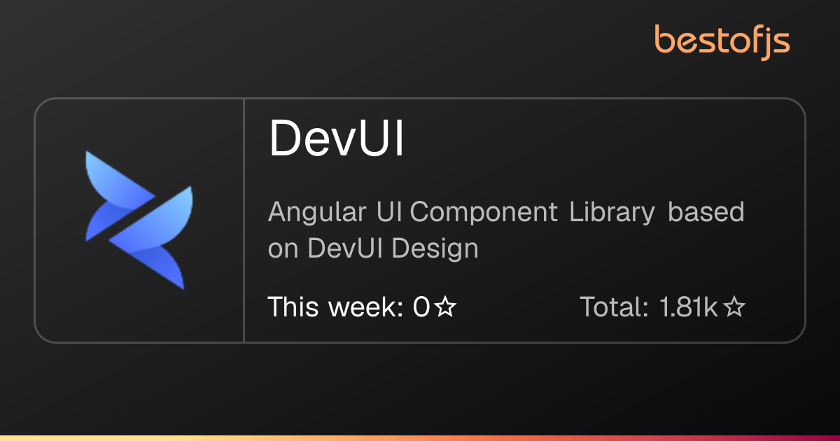 Best of JS • DevUI