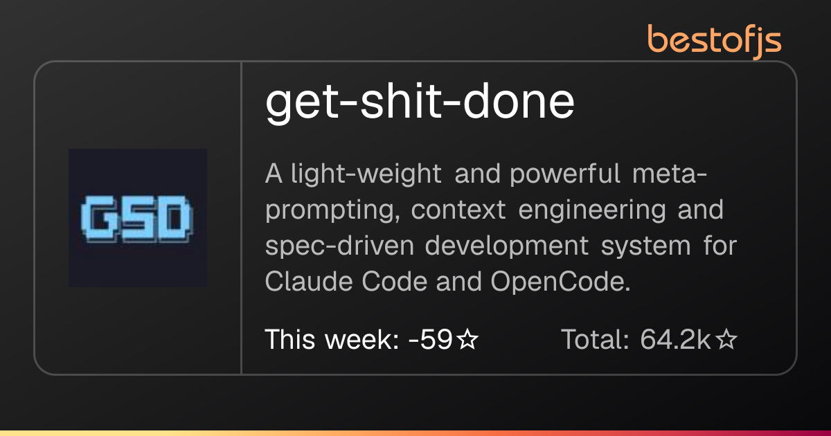 Best of JS • get-shit-done