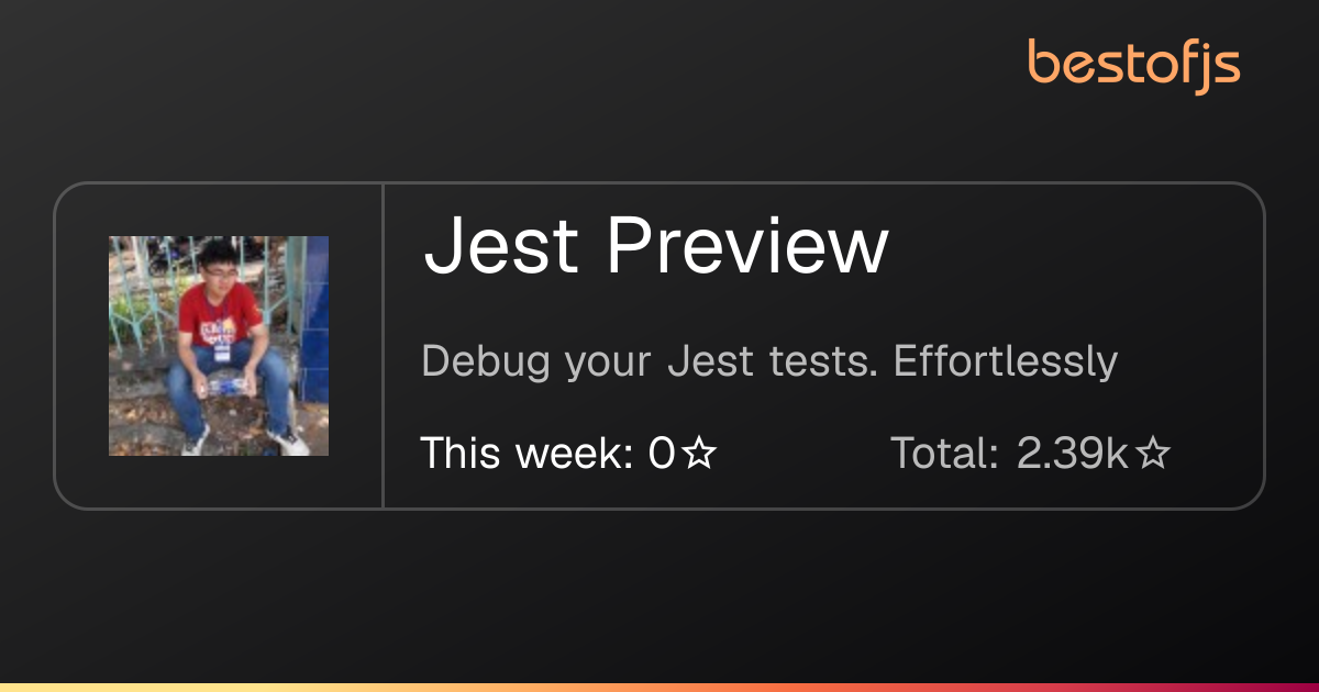 Best of JS • Jest Preview