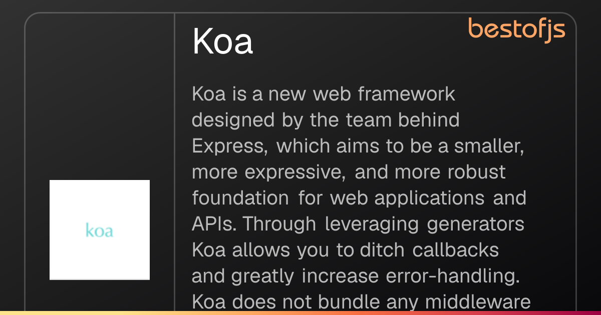 Best of JS • Koa