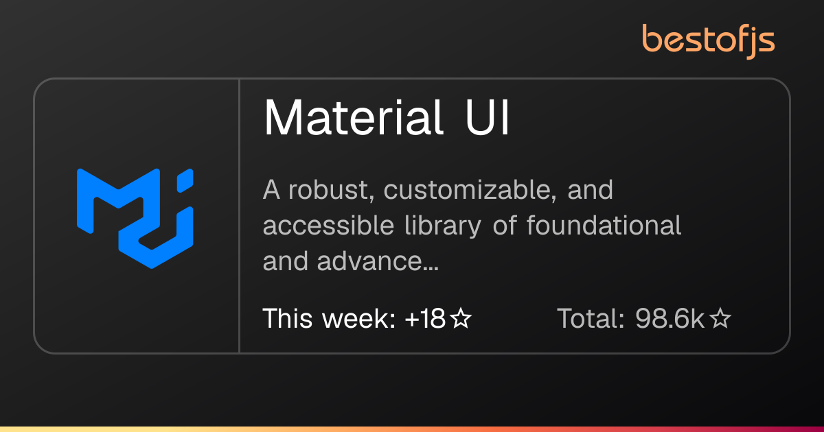 Best of JS • Material UI