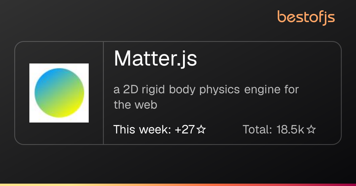 Best of JS • Matter.js