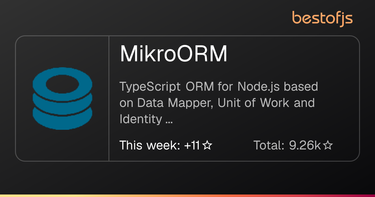 Best of JS • MikroORM