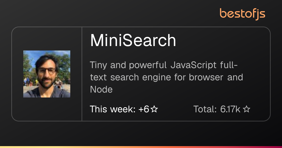 Best of JS • MiniSearch