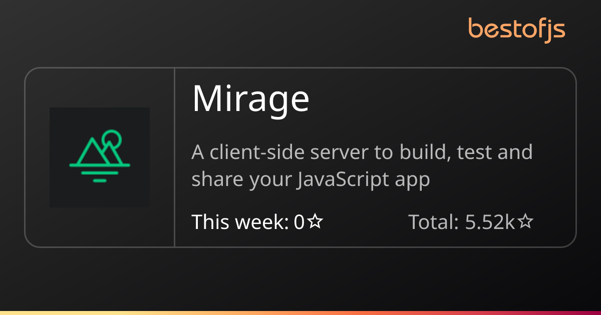 Best of JS • Mirage