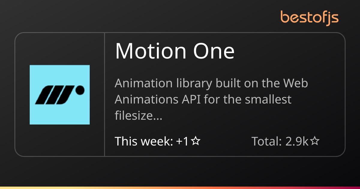 Best of JS • Motion One