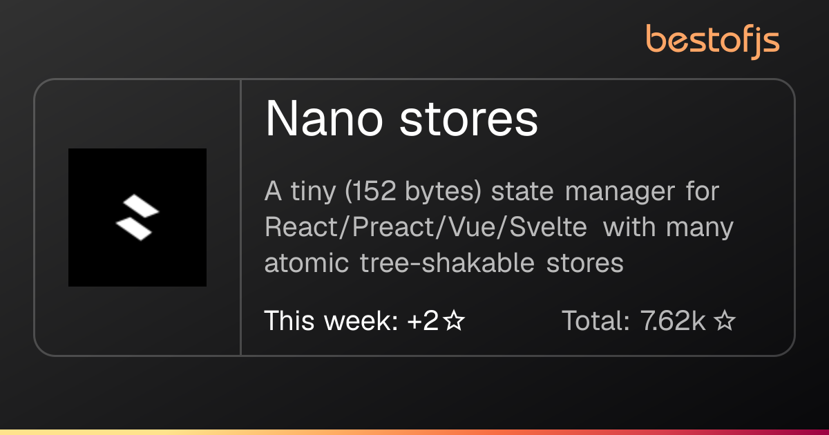 Best of JS • Nano stores