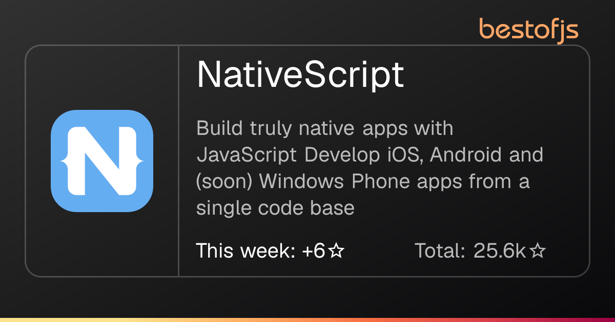 Best of JS • NativeScript