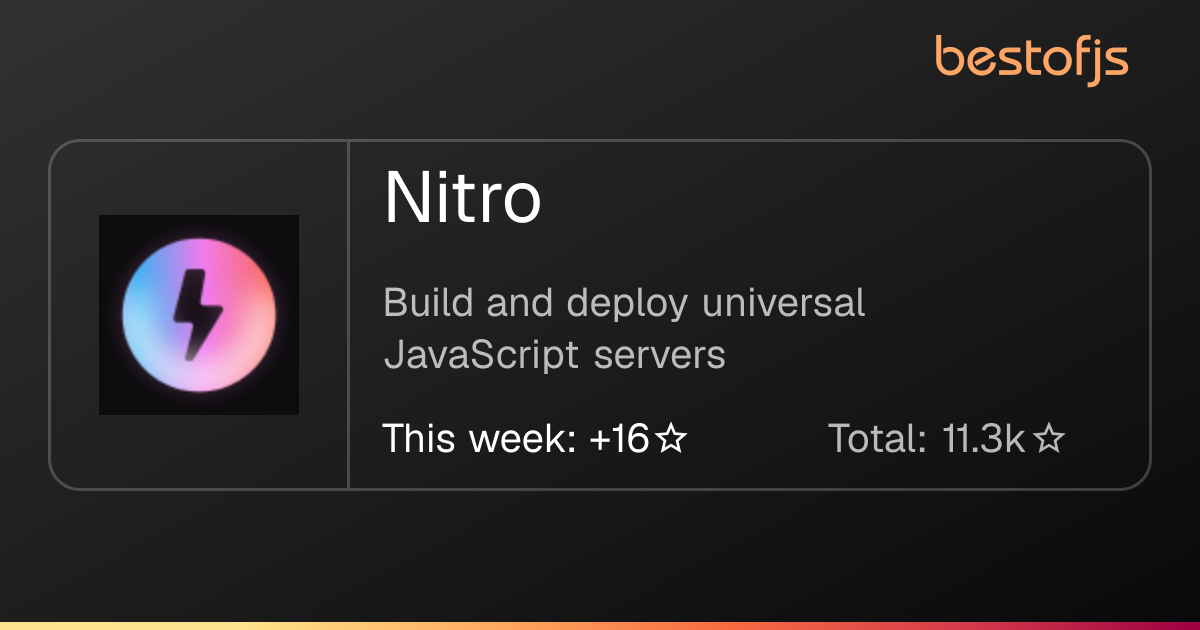 Best of JS • Nitro