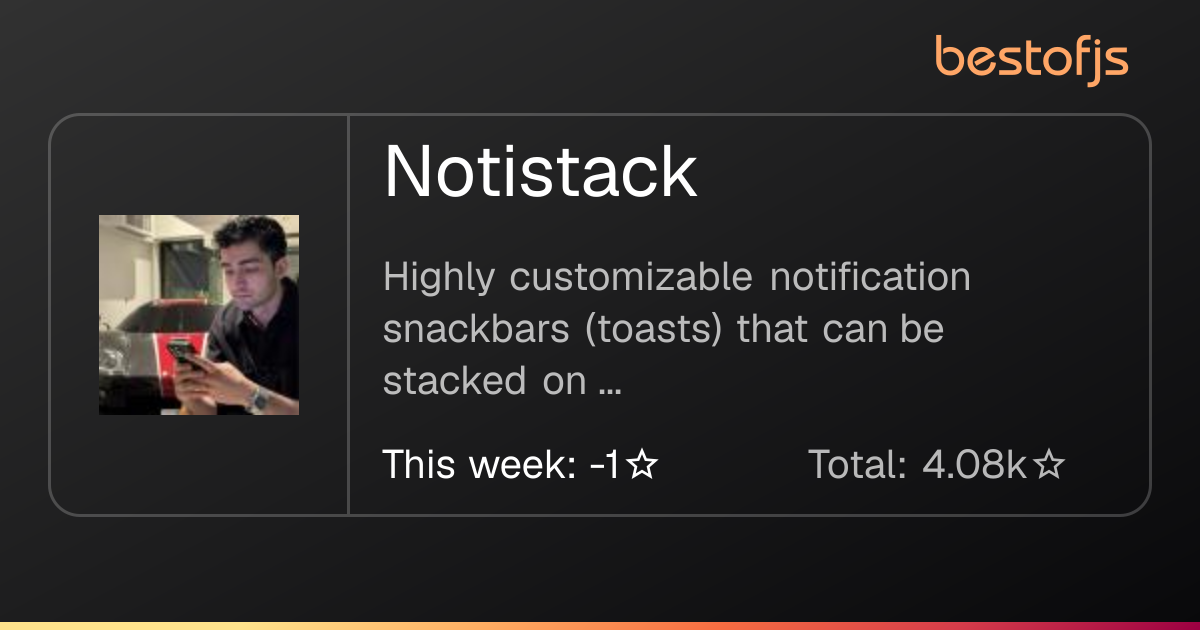 Best of JS • Notistack