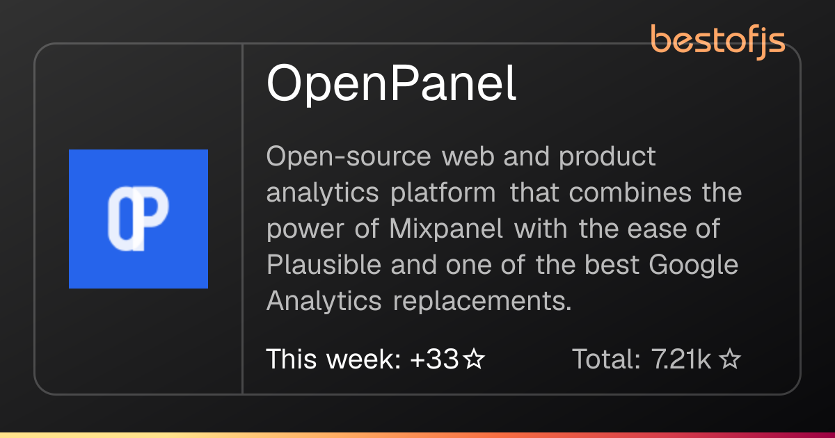 Best of JS • OpenPanel