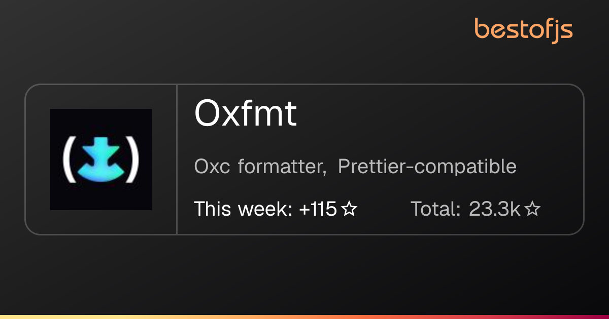 Best of JS • Oxfmt