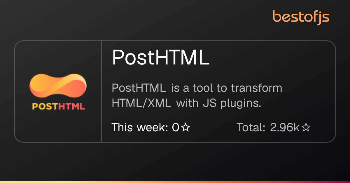 Best of JS • PostHTML