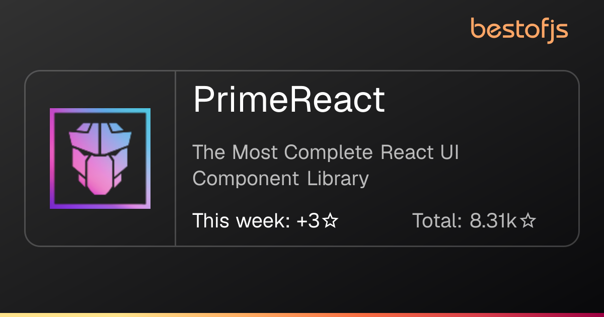 Best of JS • PrimeReact