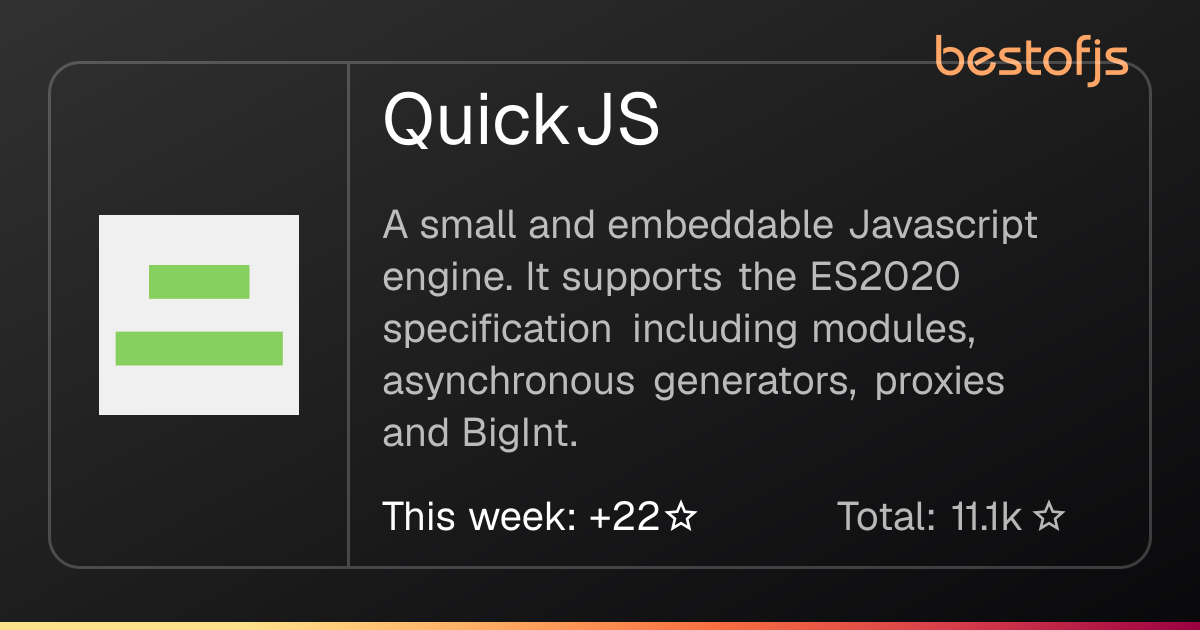 Best of JS • QuickJS