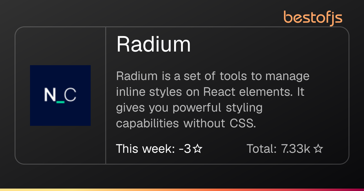 Best of JS • Radium