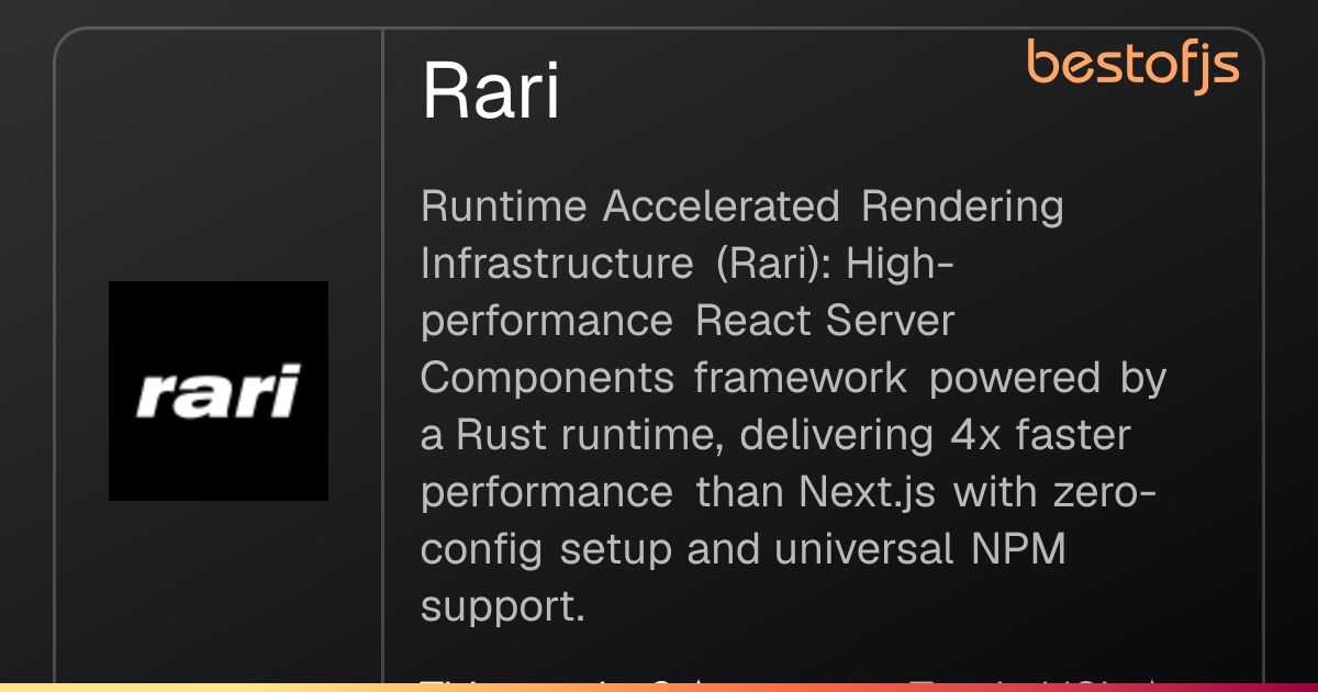 Best of JS • Rari