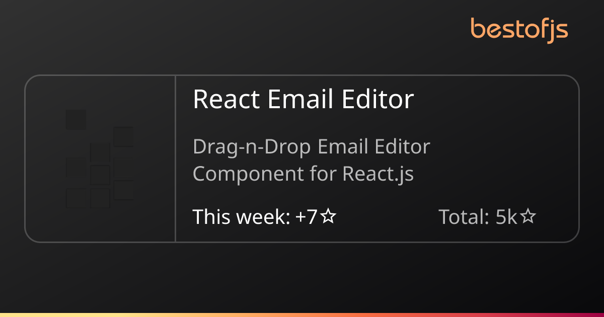 Best of JS ??? React Email Editor