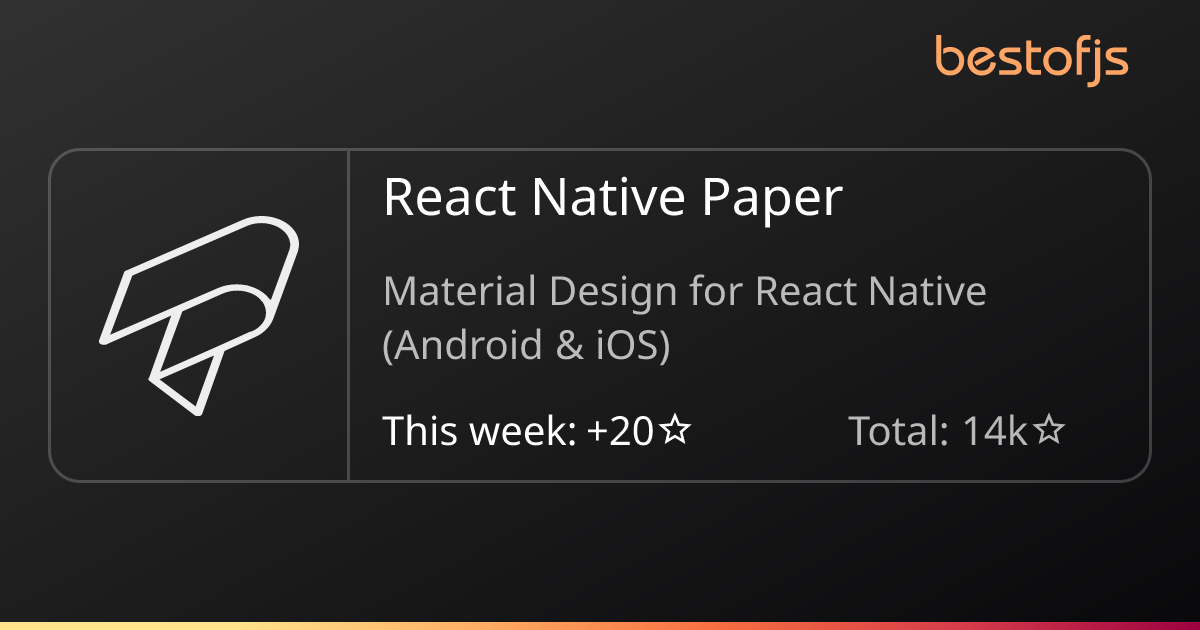 Best of JS • React Native Paper