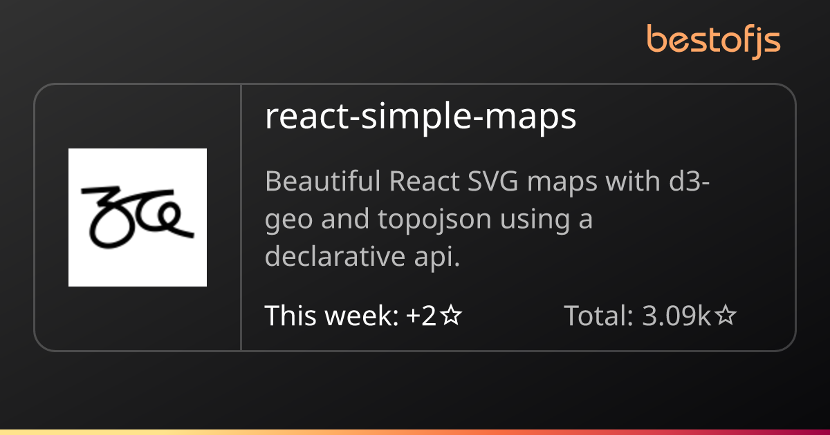 Best Of JS • React-simple-maps