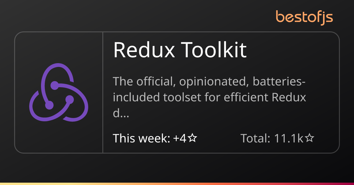 Best of JS • Redux Toolkit