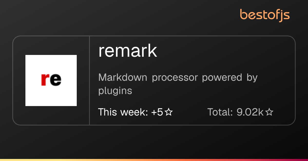 Best of JS • remark
