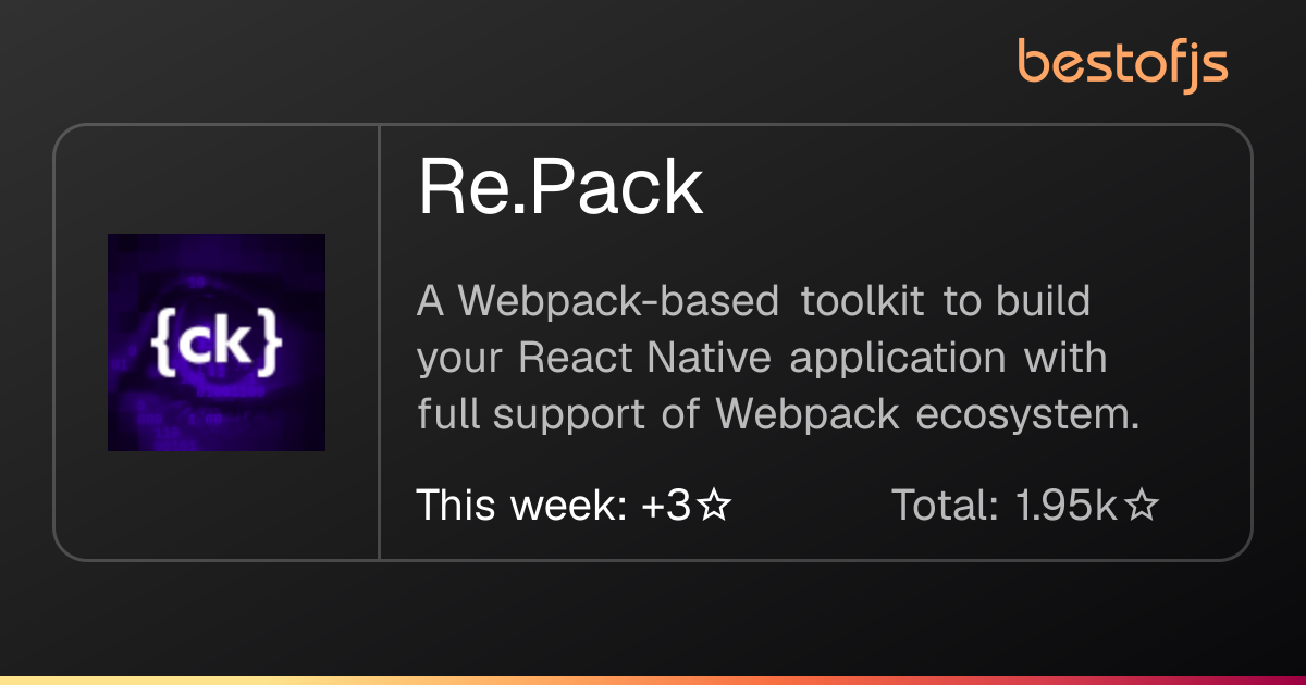 Best of JS • Re.Pack