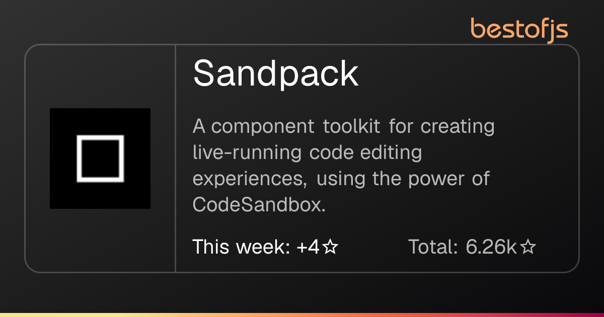 Best of JS • Sandpack