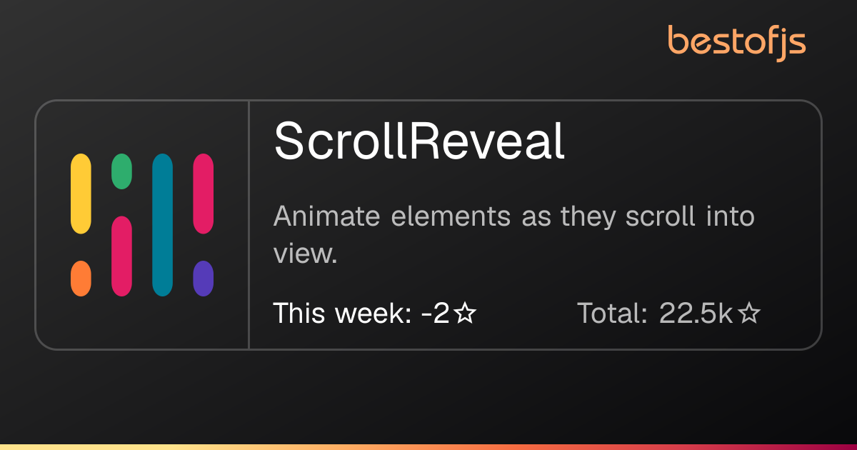 Best of JS • ScrollReveal