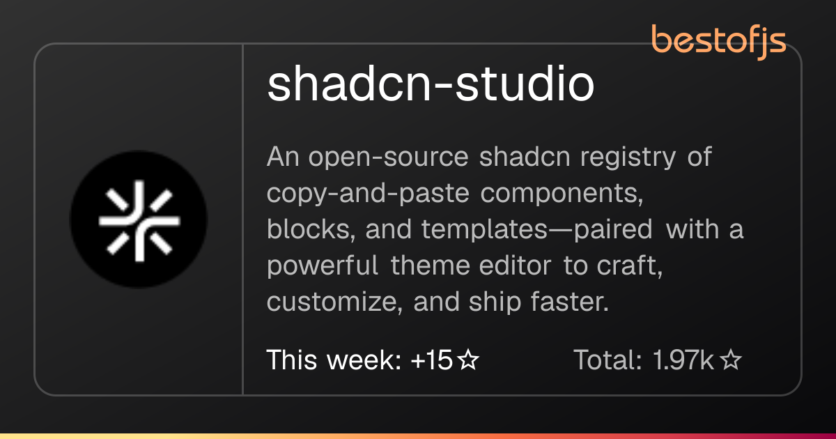 Best of JS • shadcn-studio