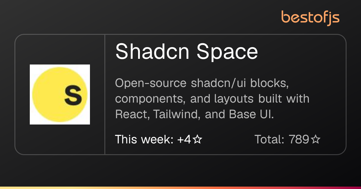 Best of JS • Shadcn Space