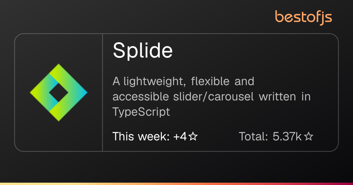 Best of JS • Splide