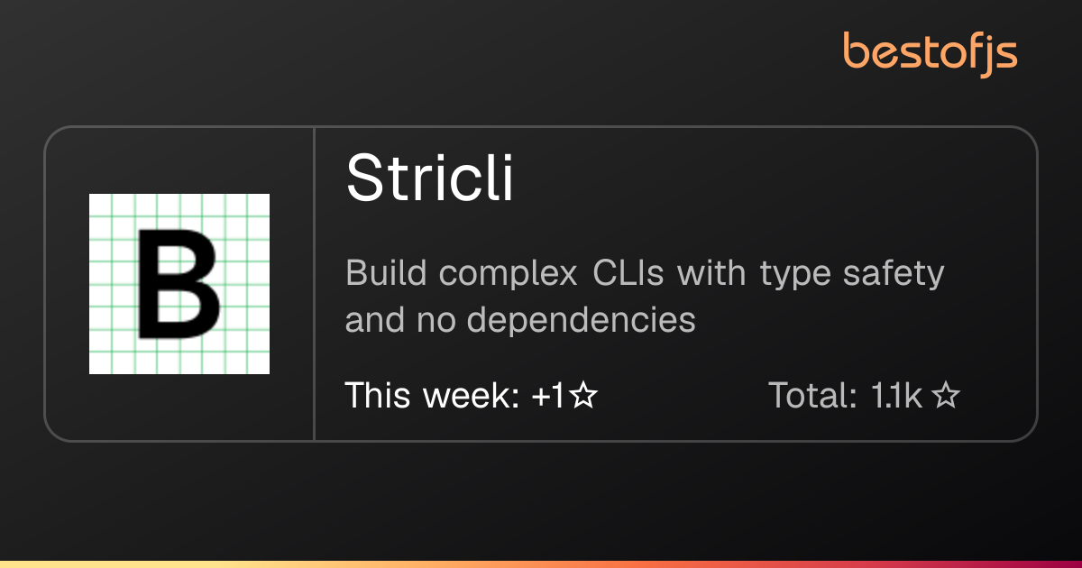 Best of JS • Stricli