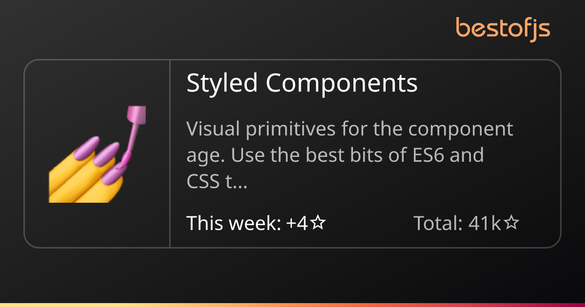 Best of JS • Styled Components