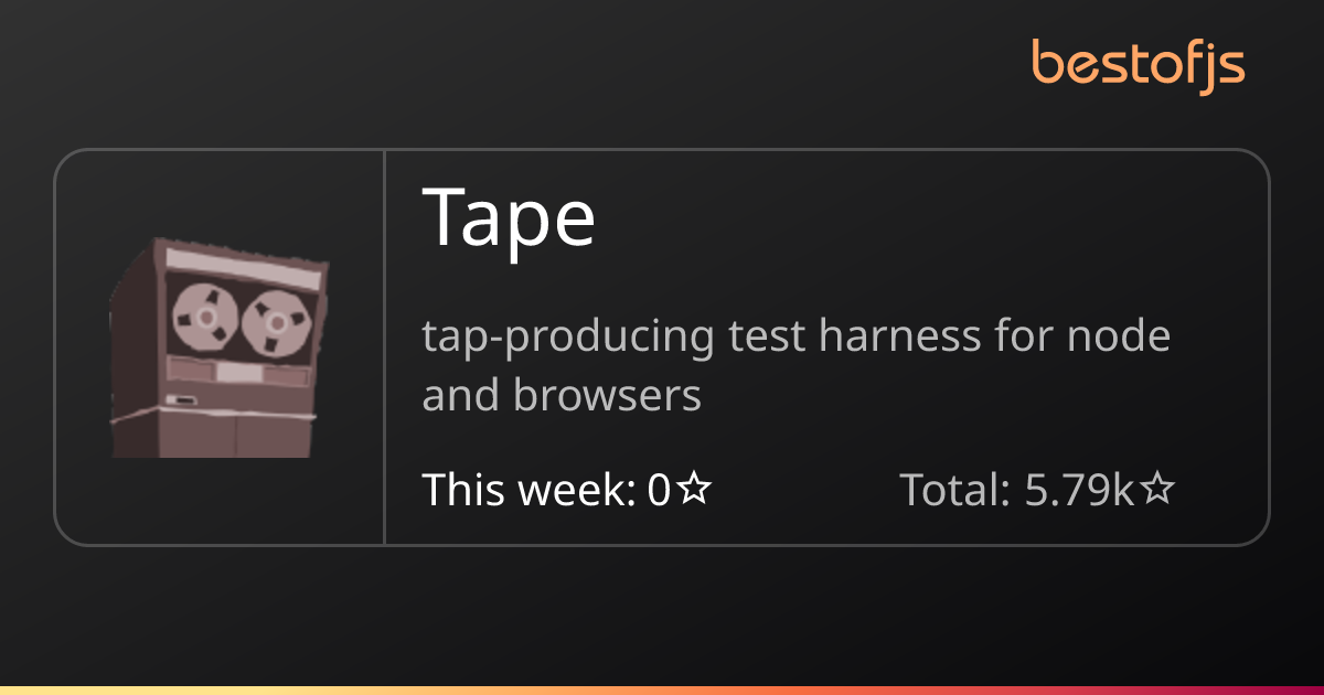 Best of JS • Tape