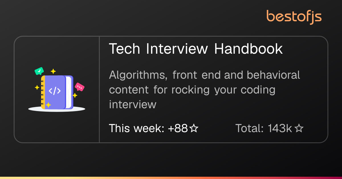 Best of JS • Tech Interview Handbook