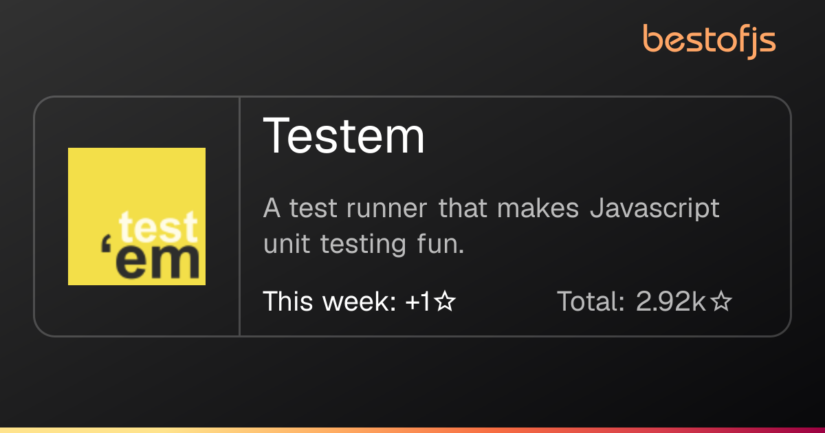 Best of JS • Testem
