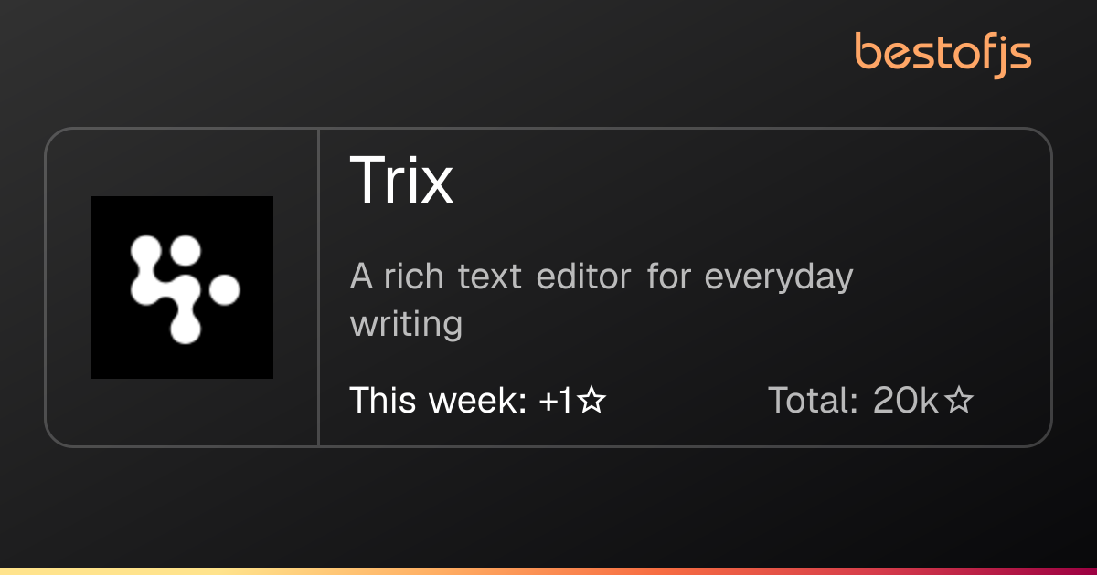 Best of JS • Trix