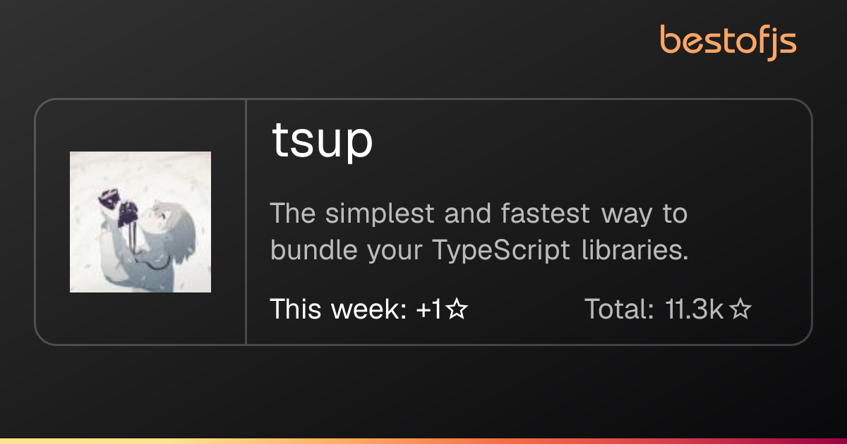Best of JS • tsup