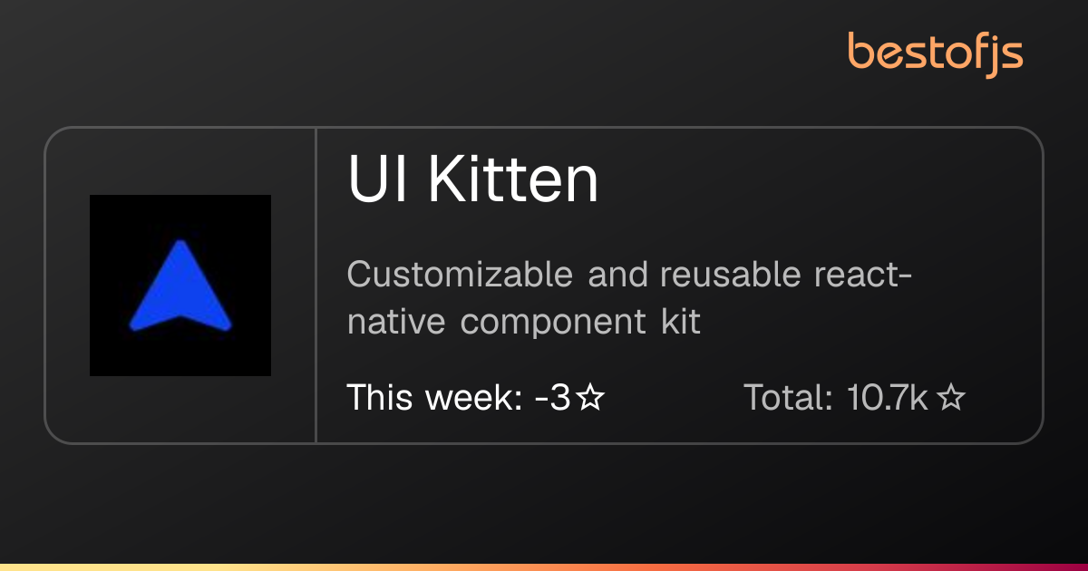 Best of JS • UI Kitten
